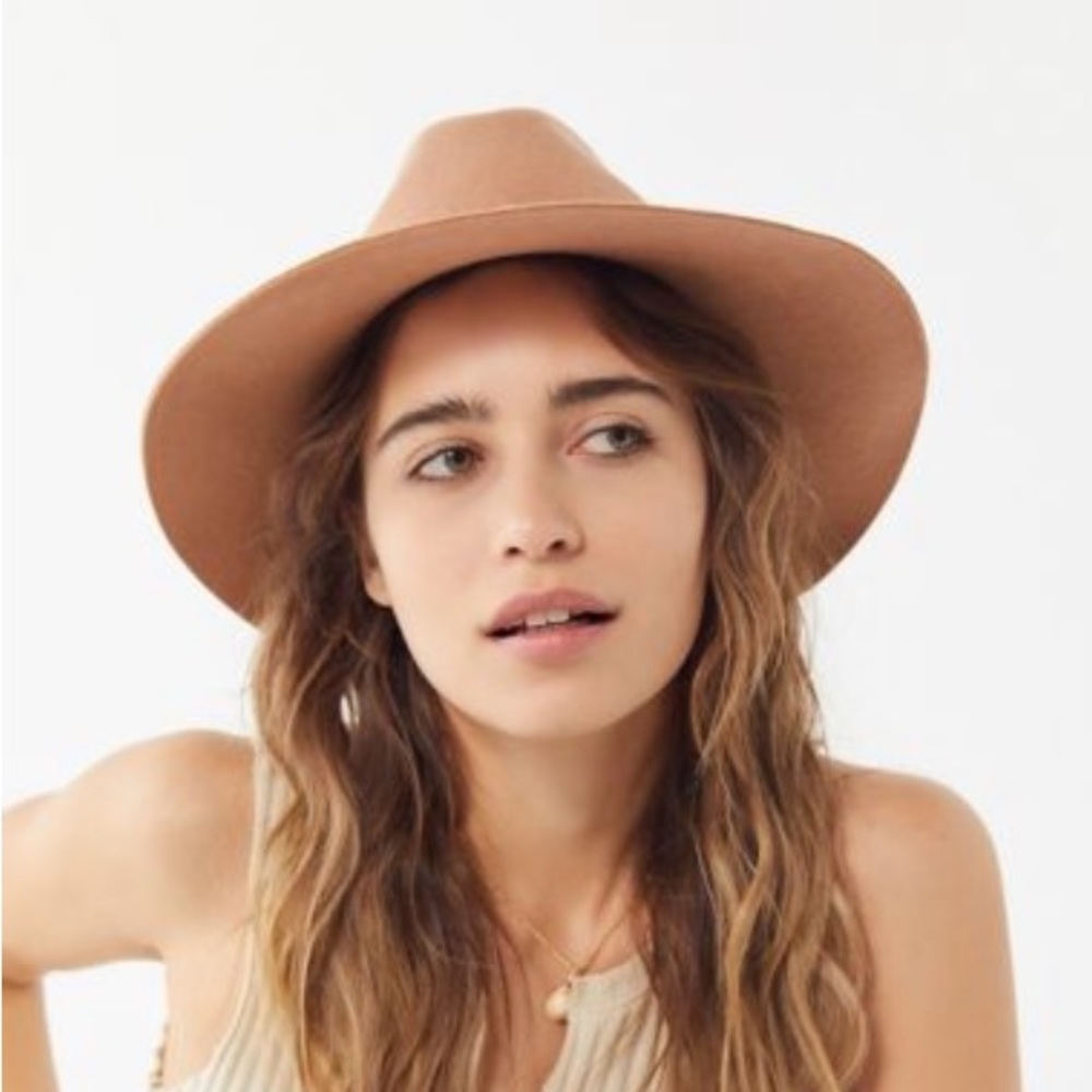 Beige Urban Outfitters Anna Felt Panama Hat